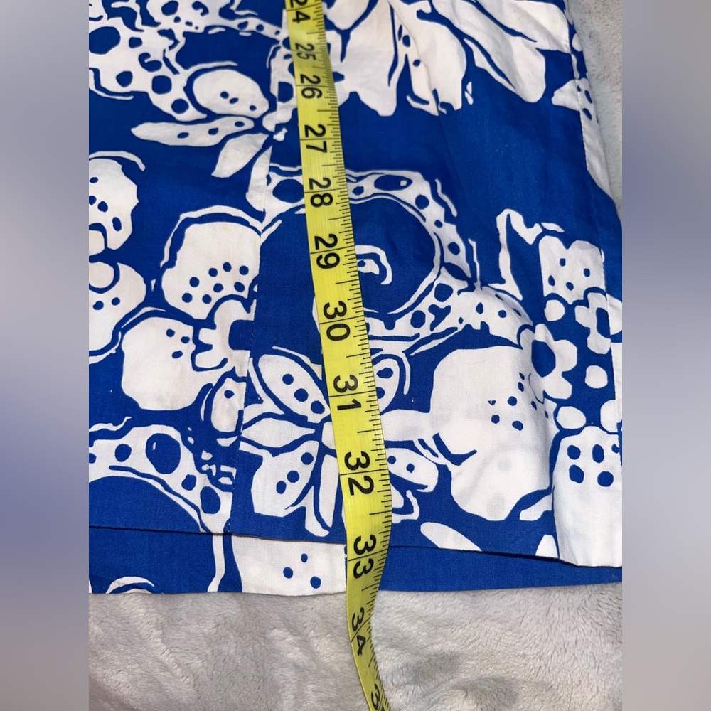 Lilly Pulitzer Augusta Shift Dress Blue & coral sz 2 - Picture 7 of 11